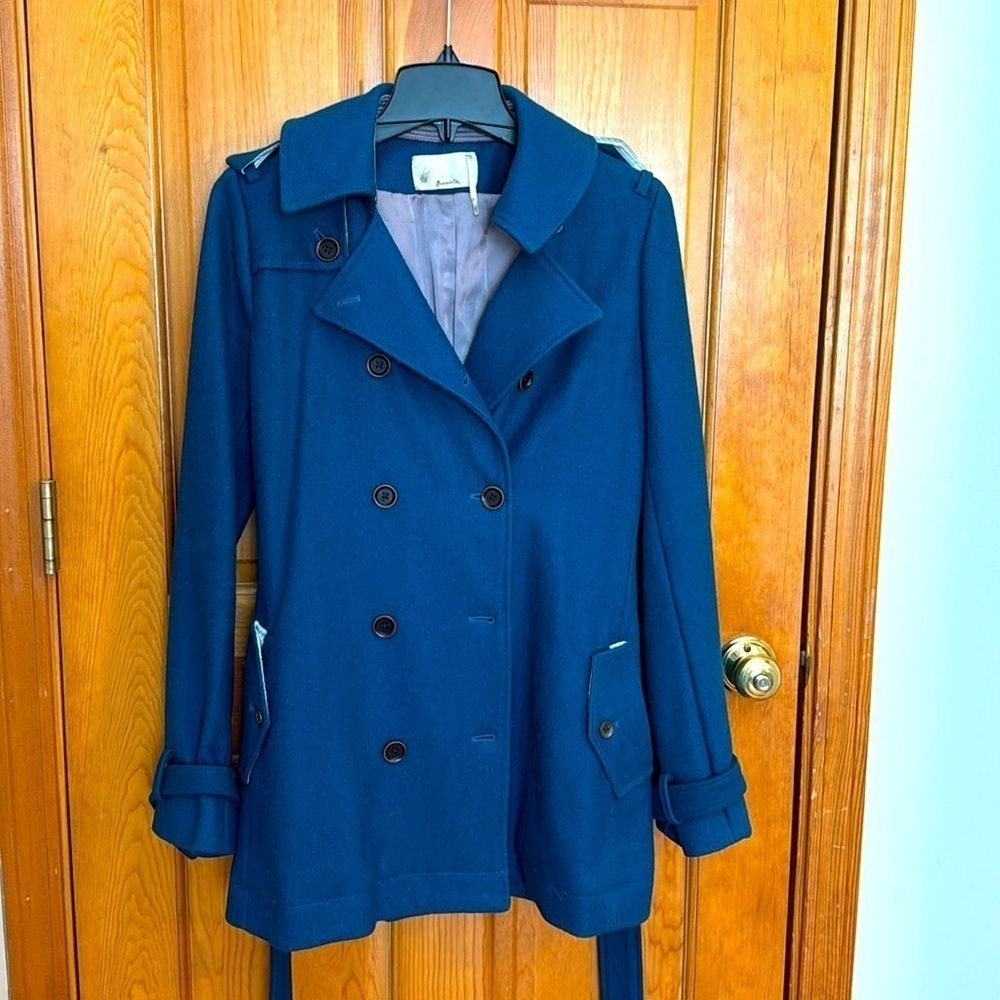 Blue wool coat from Anthropologie - Picture 2 of 12